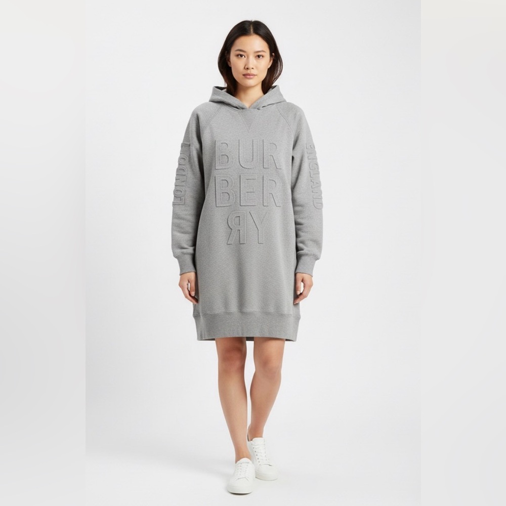 Burberry Aurora Grey Melange sweatshirt dress size 14yrs NWOT,Authentic